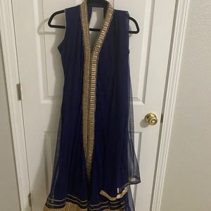 Navy Blue Anarkali